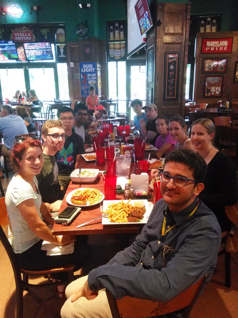 Clockwise from front left: Sutton Chiorini, Andrew Eagon, Chao Gao, Raj Moulik, Scott Burdick, Quancheng Huang, Anthony Mautino, Erin Cunningham, Lauren Waszek, Karen Pearson, Ved Lekic