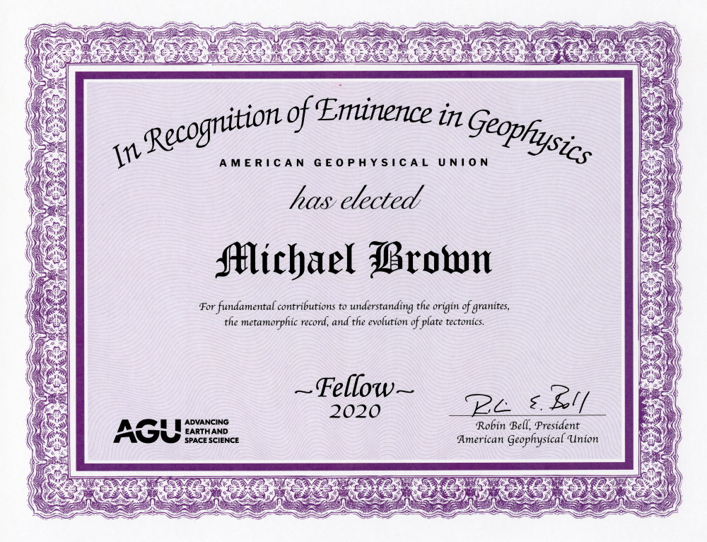 Fellow, American Geophysical Union (2020)