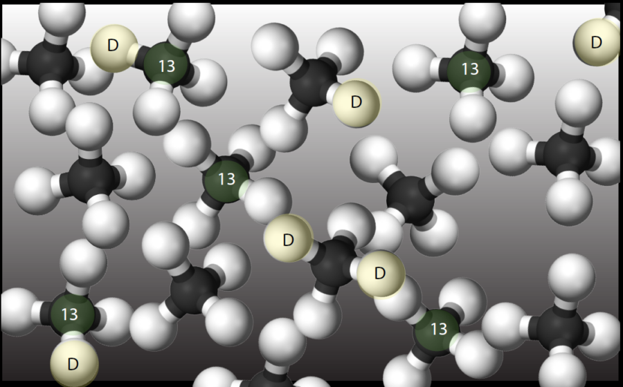 Model of a methane isotopologue