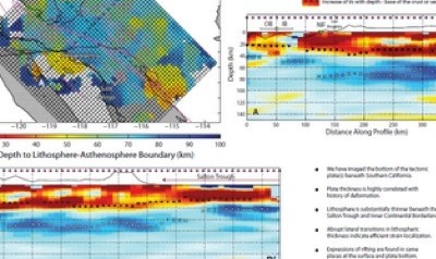Lithospheric thinning beneath rifted regions of Southern California