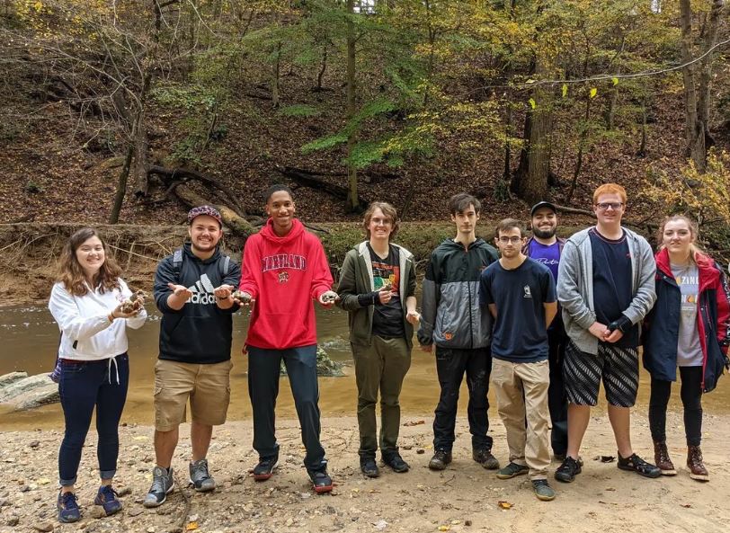 Students after a trip into the field